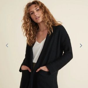 Marine Layer Birdseye Cardigan- black